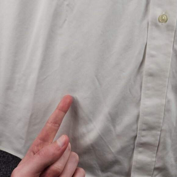 Brooks Brothers Cotton Non-Iron Button-Down White 18 4/5 Pocket Long Sleeve Mens - Picture 14 of 16